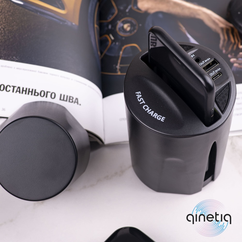 Автомобильная беспроводная зарядка в подстаканник QINETIQ X9 Car Wireless