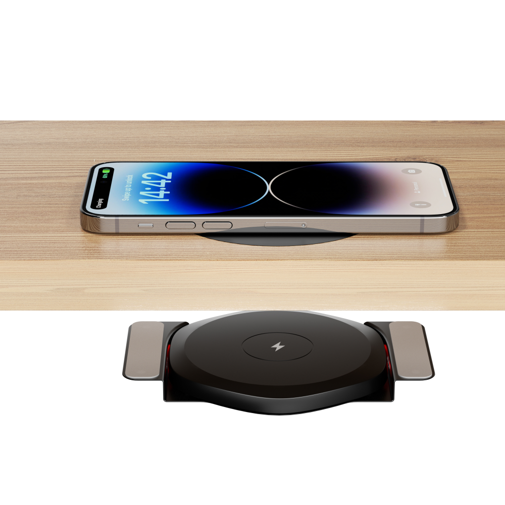 Скрытая беспроводная зарядка QINETIQ Invisible XE-30 10W/30 мм Fast Charge Premium Design для дома и офиса