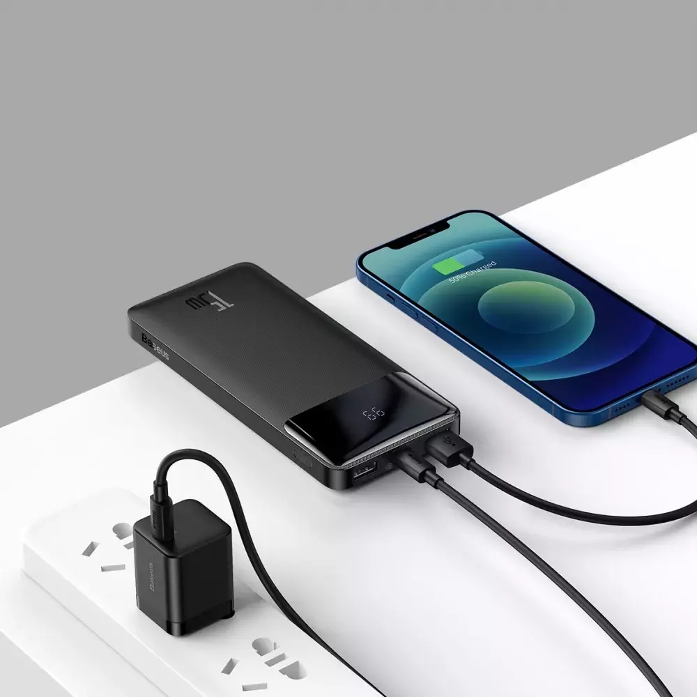 Повербанк Baseus Bipow Digital Display 15W 10000mAh