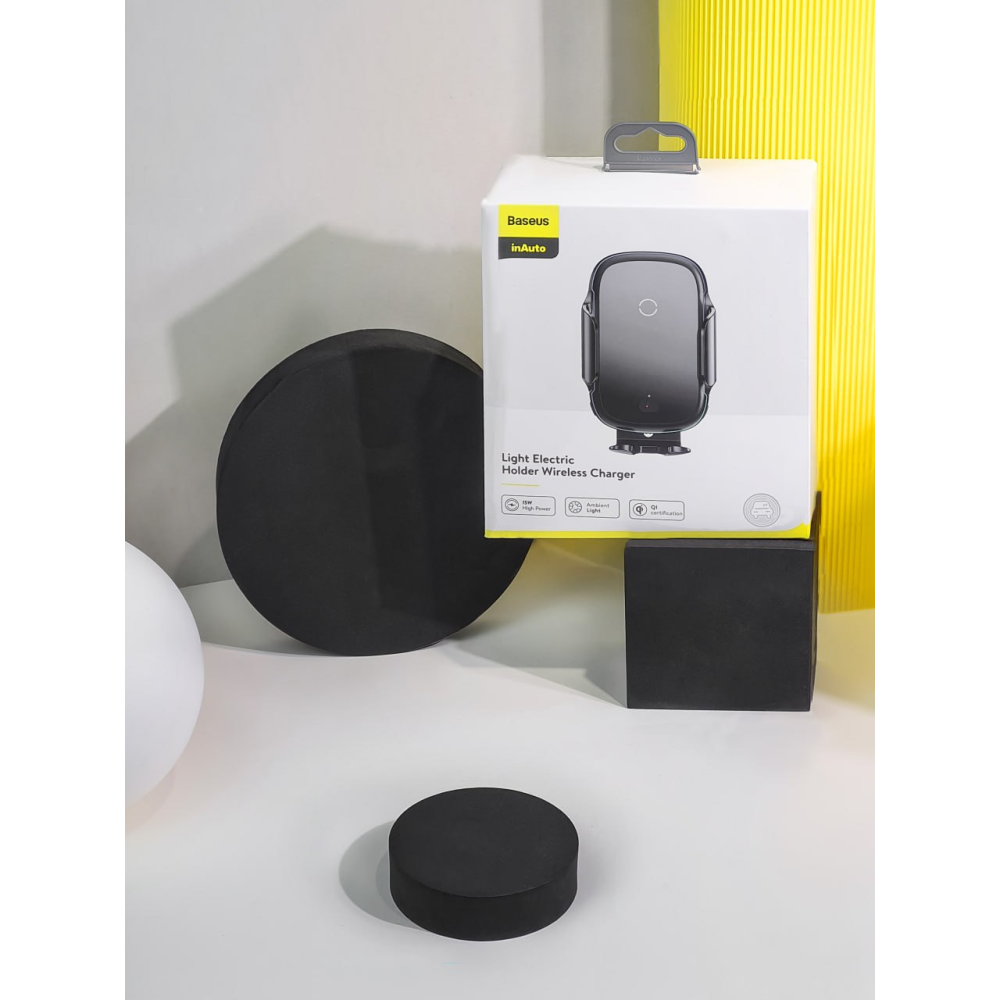 Автодержатель с беспроводной зарядкой Baseus Light Electric 15W
