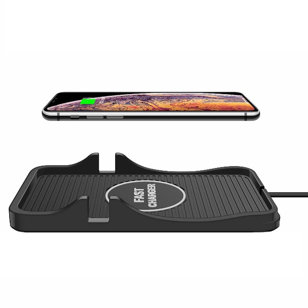 Силиконовый коврик с беспроводной зарядкой в авто QINETIQ Anti Slip C7B Qi 15W