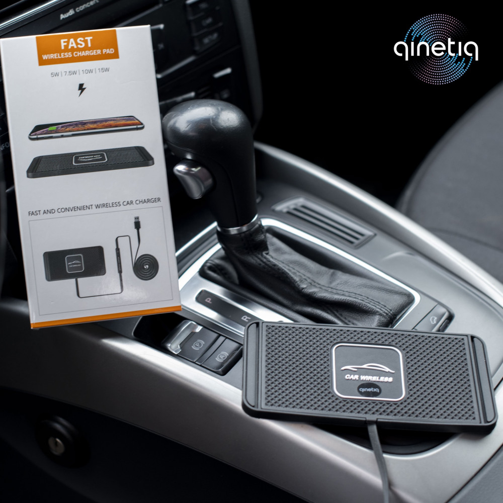 Силиконовый коврик в авто с Быстрой беспроводной зарядкой QINETIQ Car Wireless Pad C1 15W