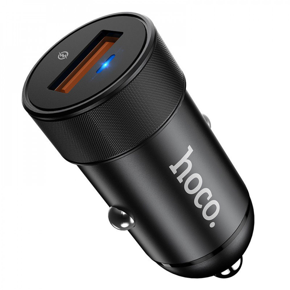 Автомобильное зарядное устройство в прикуриватель Hoco Z32 Flash Power 1xUSB QC3.0 Black (Original)