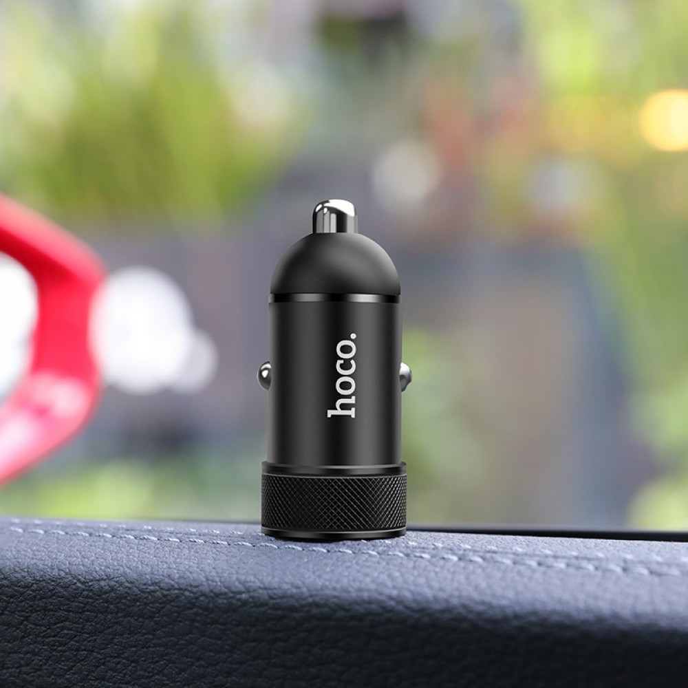 Автомобильное зарядное устройство в прикуриватель Hoco Z32 Flash Power 1xUSB QC3.0 Black (Original)