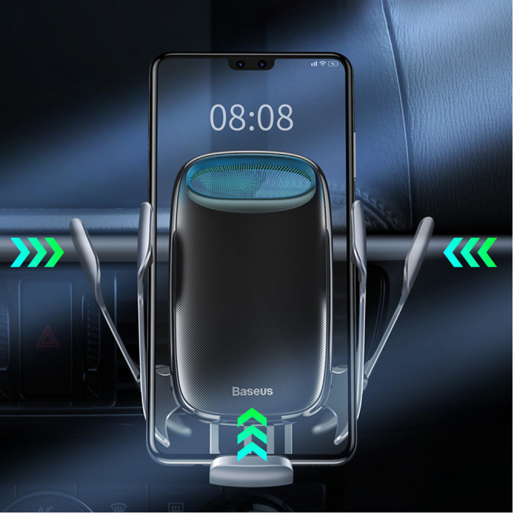 Автодержатель с Беспроводной Зарядкой 15W Baseus Milky Way Electric Bracket