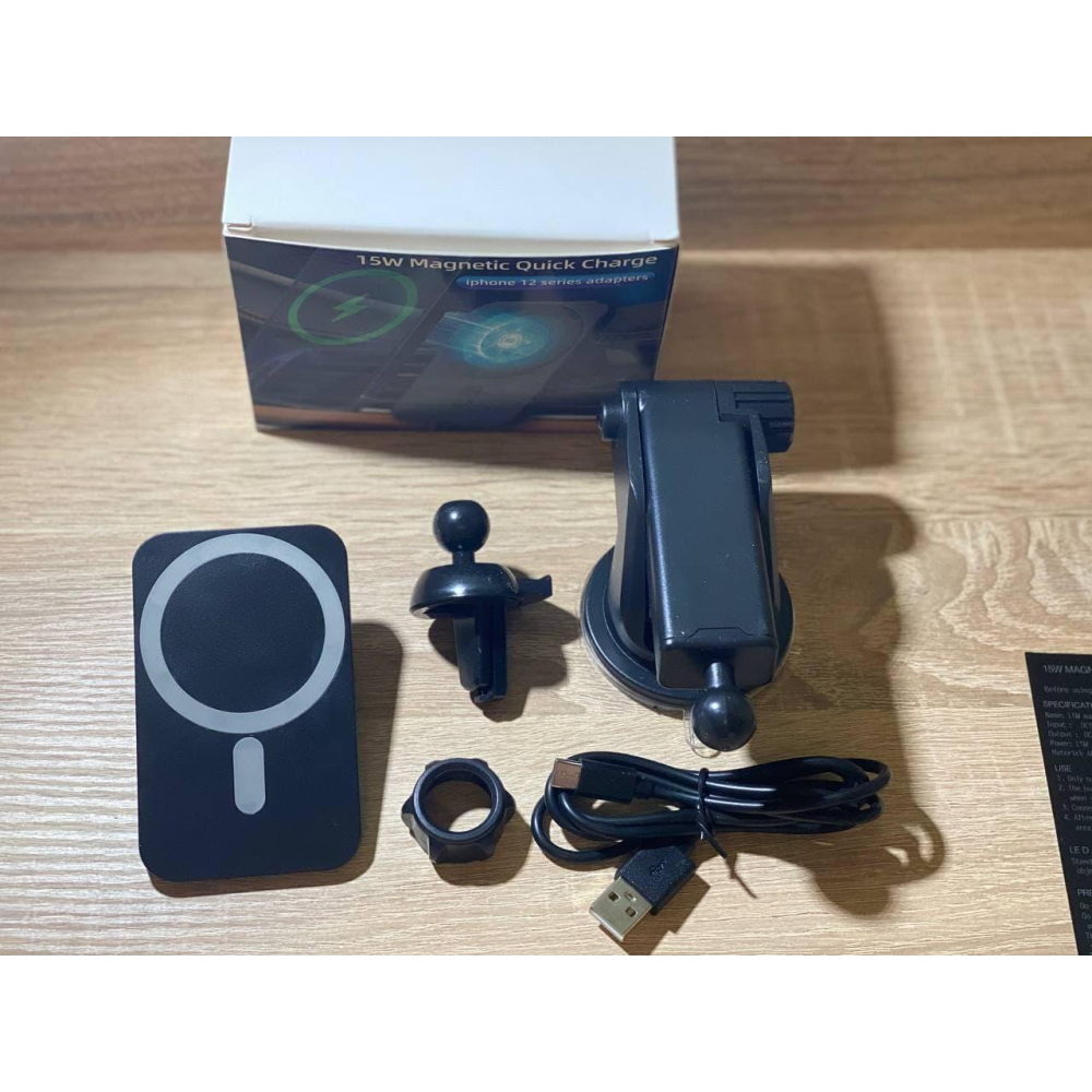 Автодержатель с беспроводной зарядкой Wireless MagSafe Magnetic Авто Держатель 15W