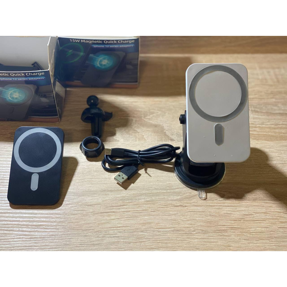 Автодержатель с беспроводной зарядкой Wireless MagSafe Magnetic Авто Держатель 15W
