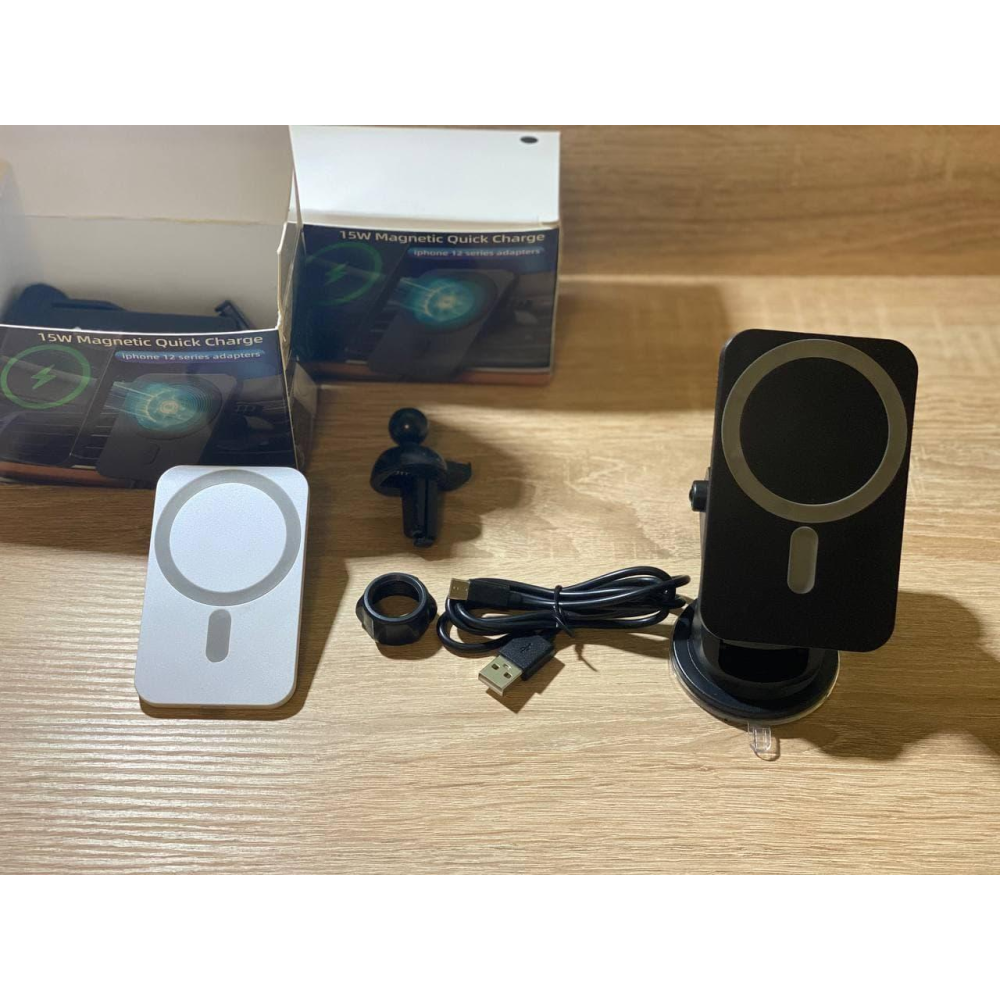 Автодержатель с беспроводной зарядкой Wireless MagSafe Magnetic Авто Держатель 15W