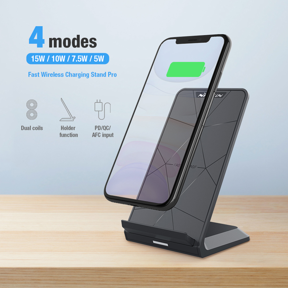 Быстрая беспроводная зарядка-подставка Nillkin MC018 Charging Stand 15W