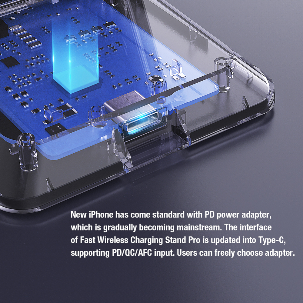 Быстрая беспроводная зарядка-подставка Nillkin MC018 Charging Stand 15W