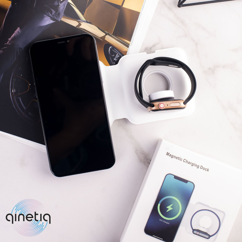 Магнитная беспроводная зарядка 15W для iPhone 12/13 и iWatch for Magsafing DUO Charing dock