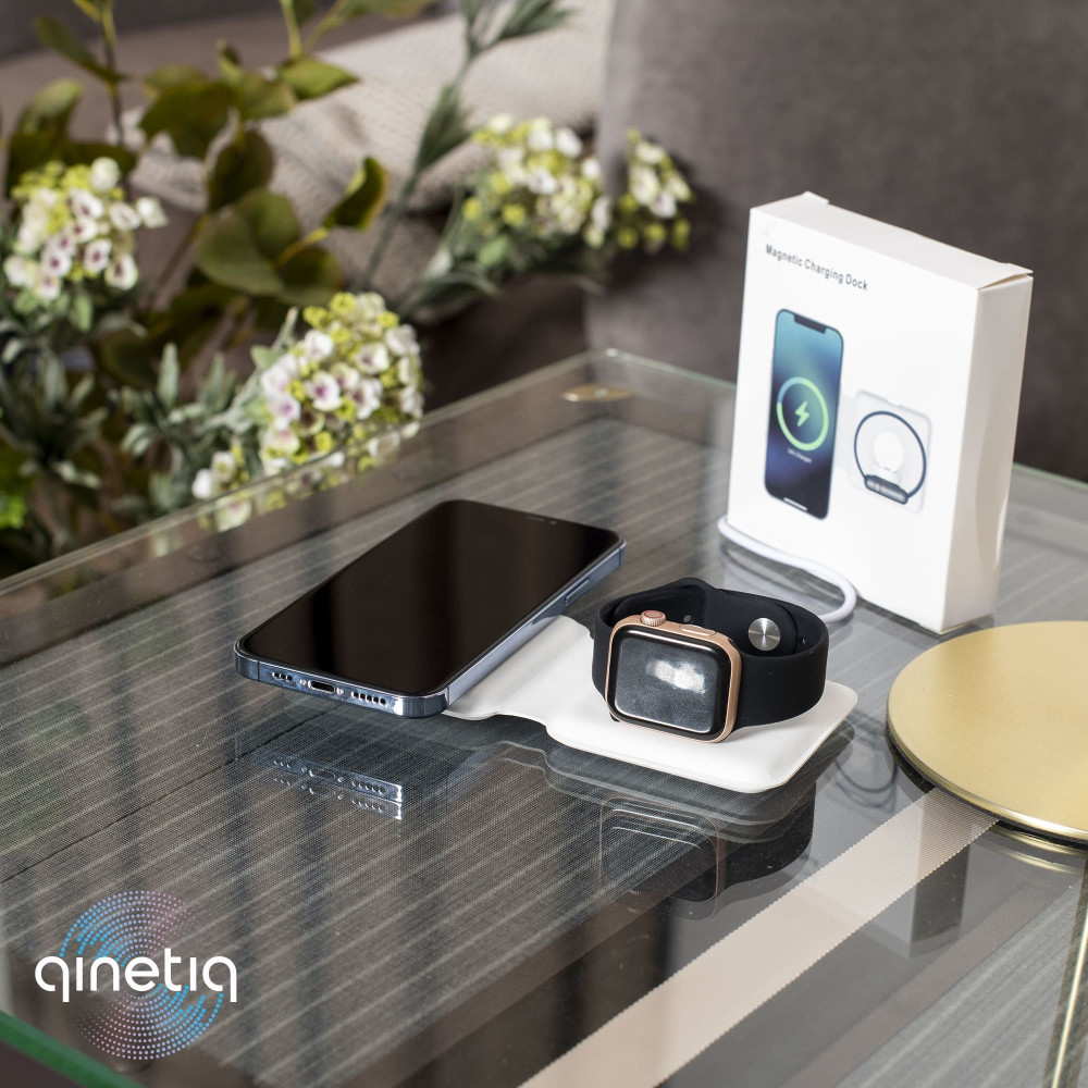 Магнитная беспроводная зарядка 15W для iPhone 12/13 и iWatch for Magsafing DUO Charing dock