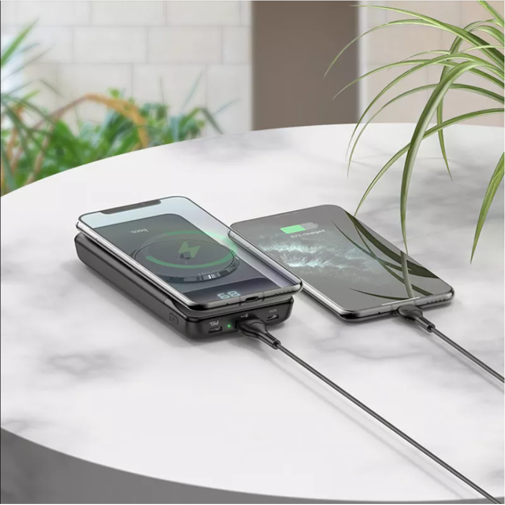 Повербанк Hoco J76 Bobby Magnetic 15W 10000 mAh 22.5W c беcпроводной зарядкой