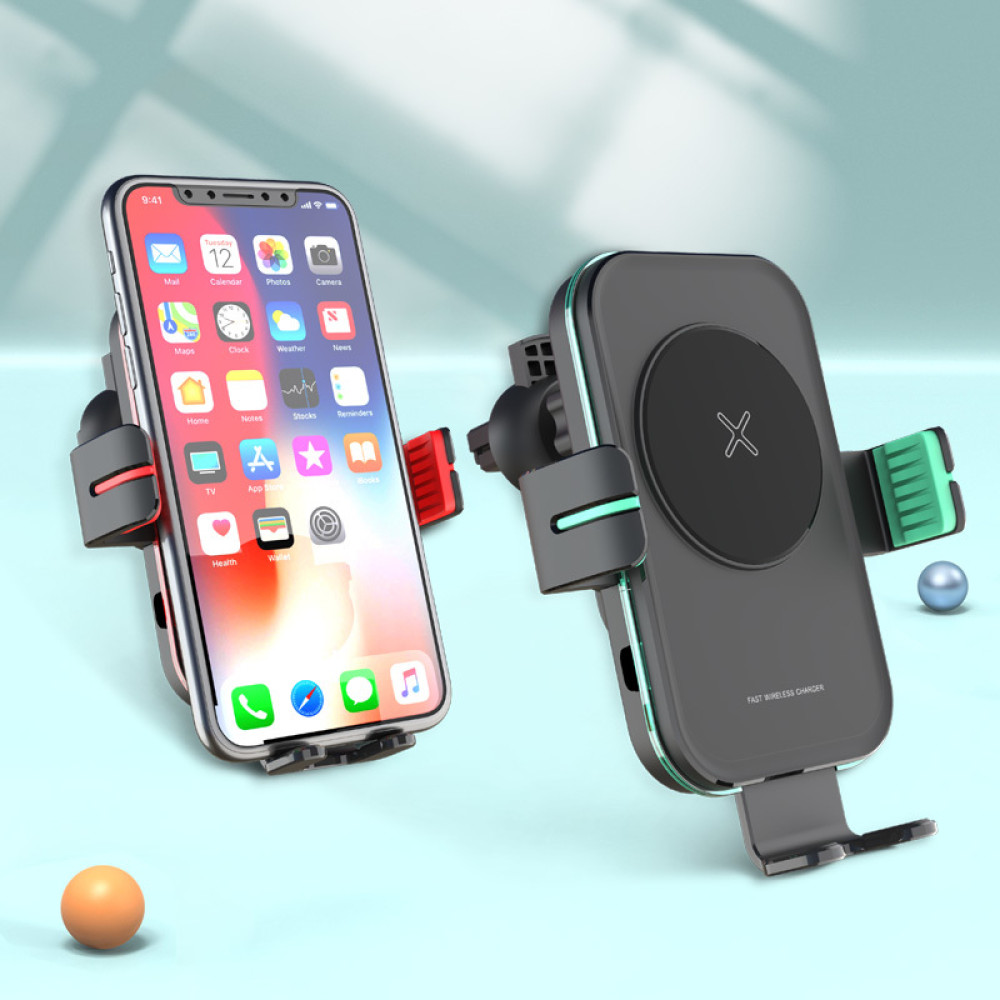 Автомобильный держатель с беспроводной быстрой зарядкой 15W CA80 Buddy Smart
