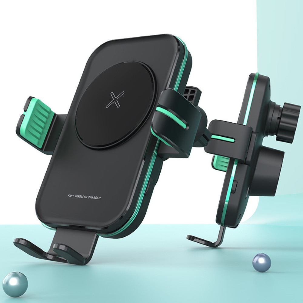 Автомобильный держатель с беспроводной быстрой зарядкой 15W CA80 Buddy Smart