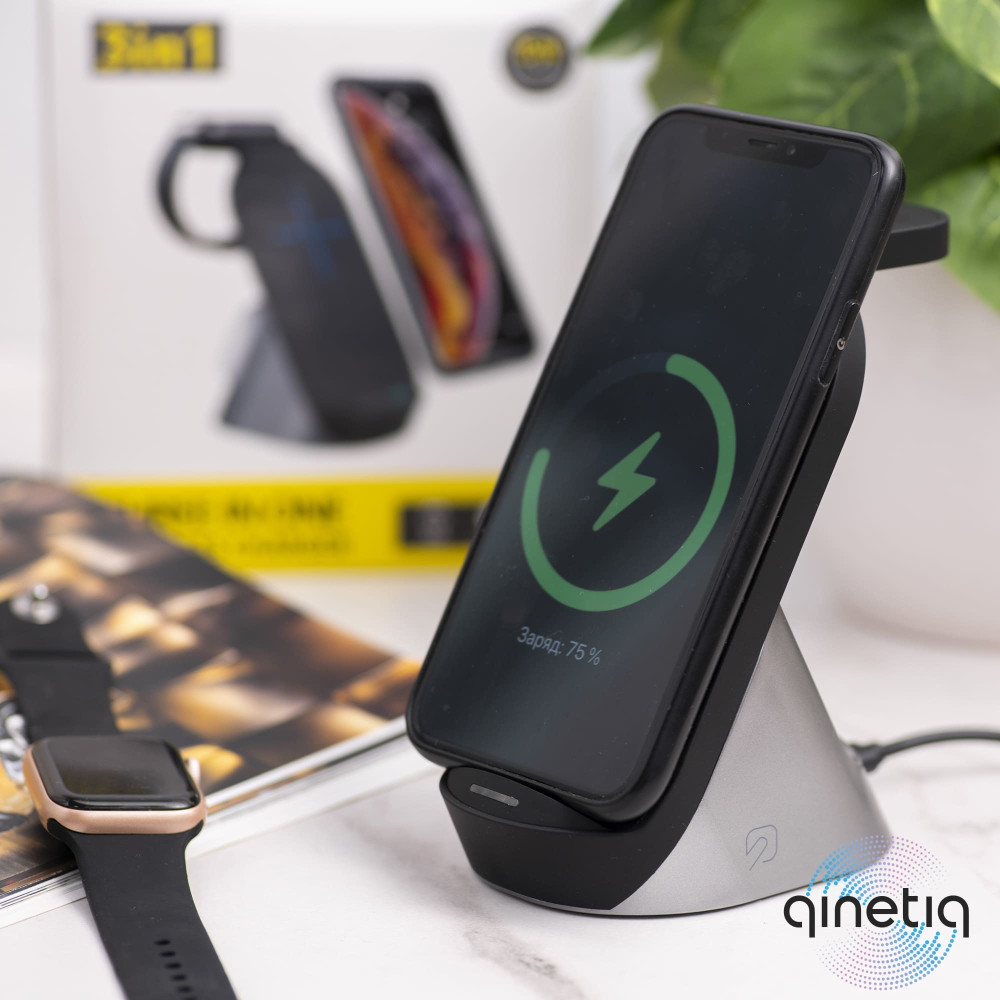 Беспроводное зарядное устройство Wireless Charger 3в1 HYD-H18 15W