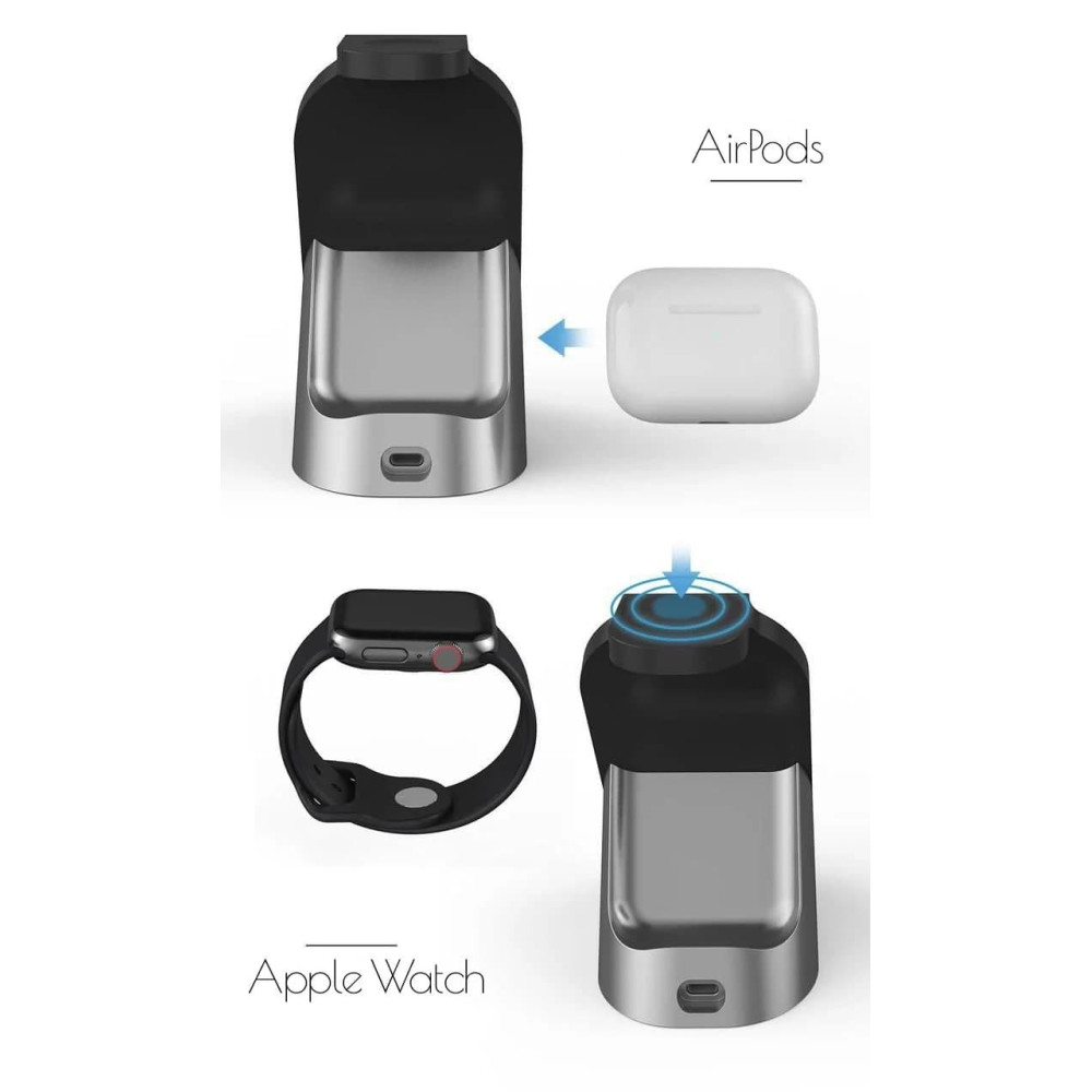 Беспроводное зарядное устройство Wireless Charger 3в1 HYD-H18 15W