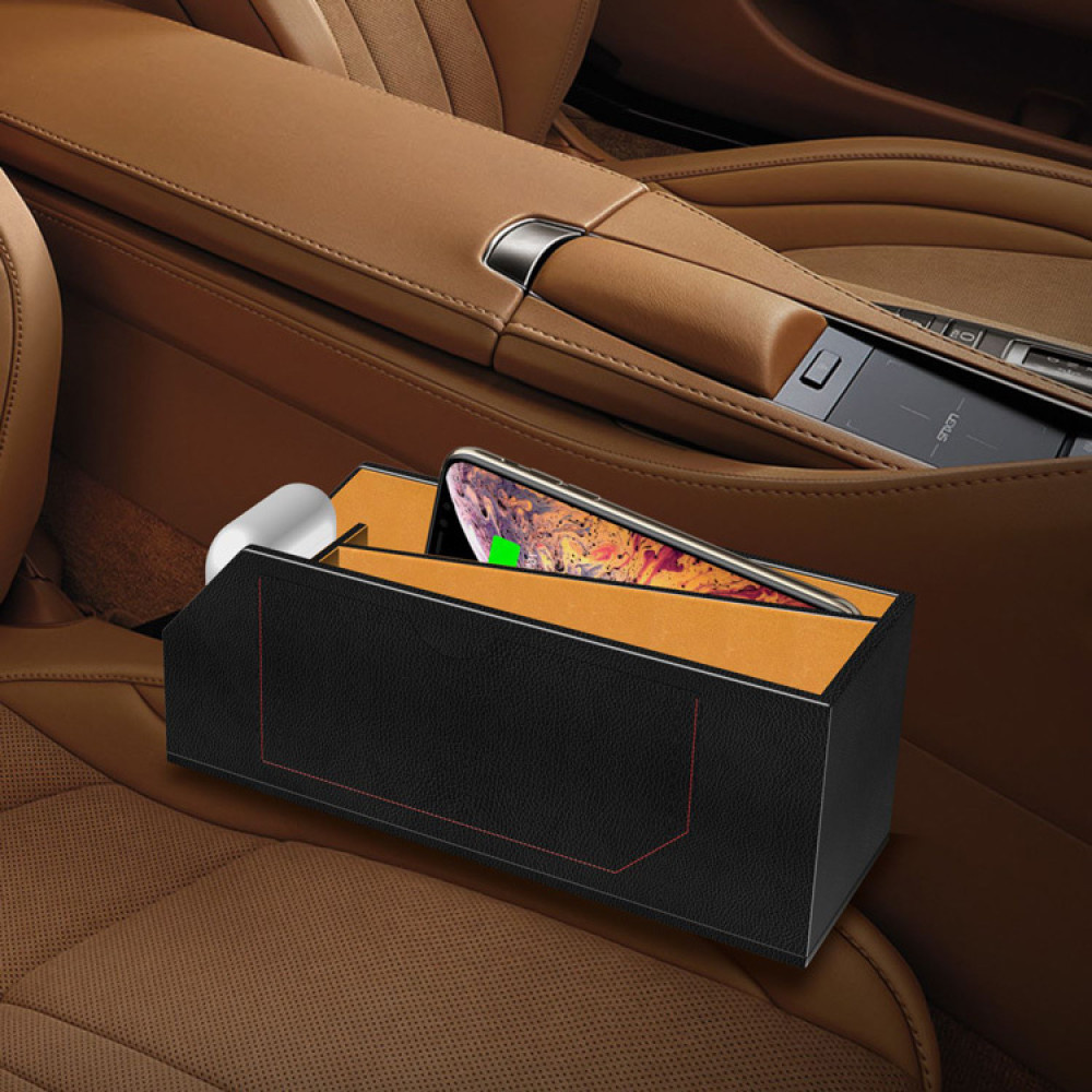 Автомобильный органайзер 3в1 с беспроводной зарядкой 10W Wireless Car Storage Box Q9