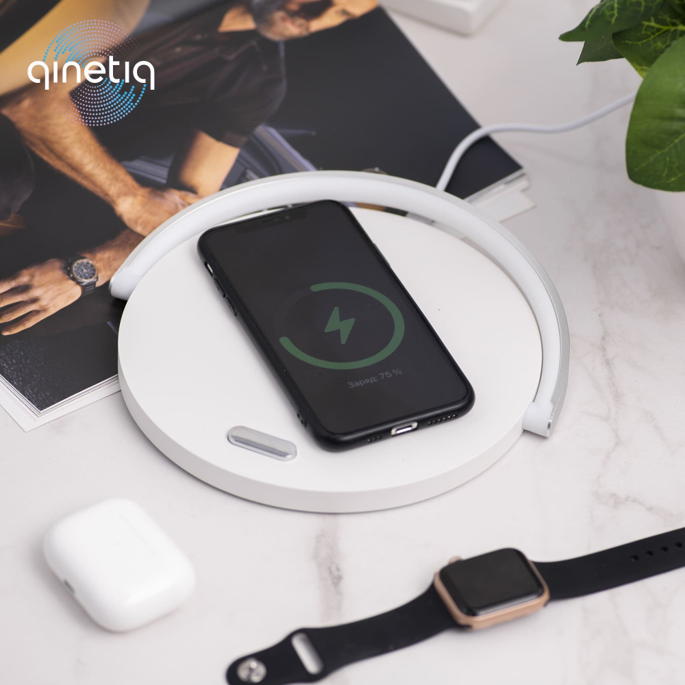 Светильник с Беспроводной зарядкой LED Light 10W Fast Wireless Charger Pad WC0077