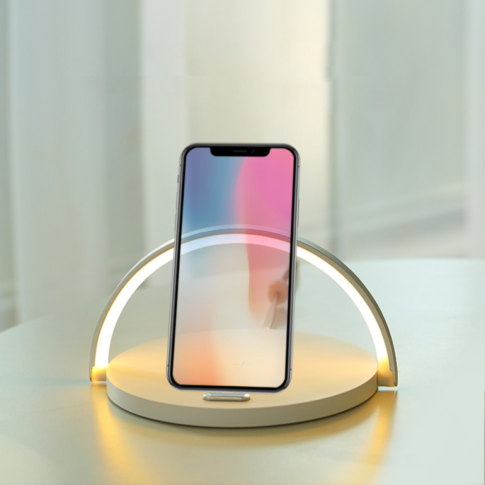 Светильник с Беспроводной зарядкой LED Light 10W Fast Wireless Charger Pad WC0077