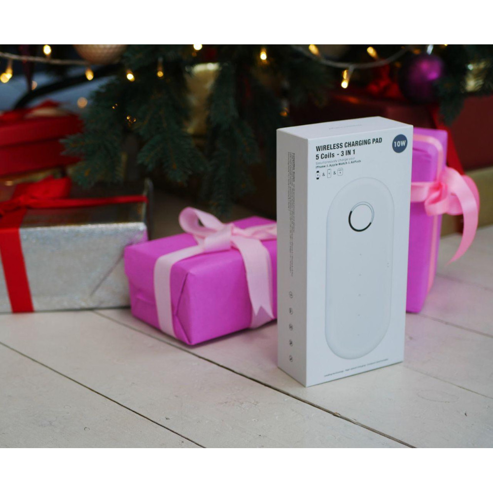 Станция для беспроводной зарядки Mr.Top 3в1 Wireless Charging Pad Qi 10W