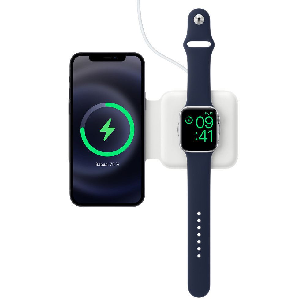 Беспроводное зарядное устройство MagSafe Duo 15W для Iphone 12/AirPods/iWatch