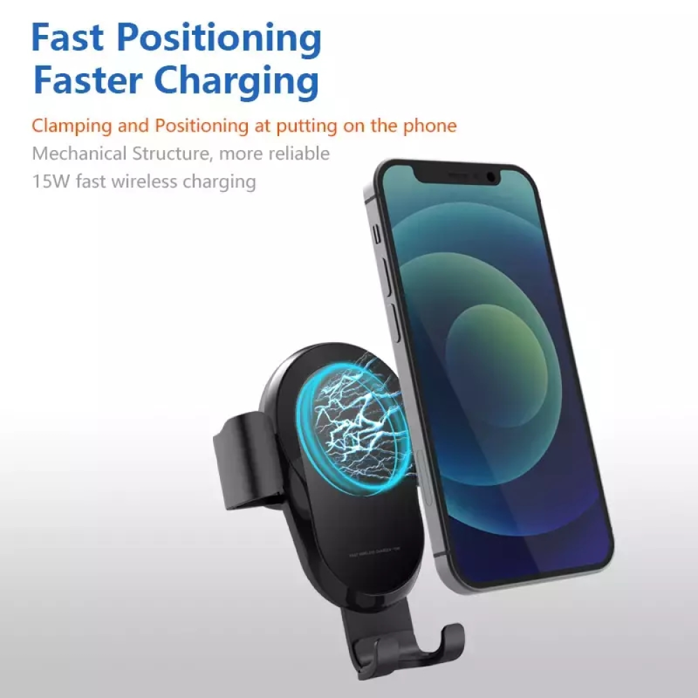 Автодержатель c беспроводной зарядкой 15W Z5 Gravity Phone Holder