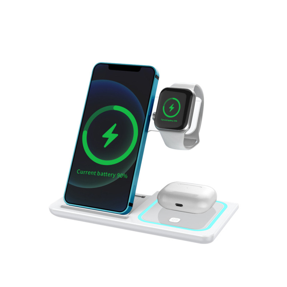 Складная станция беспроводной зарядки 3 в 1 15W XO WD05 for iPhone/iWatch/AirPods