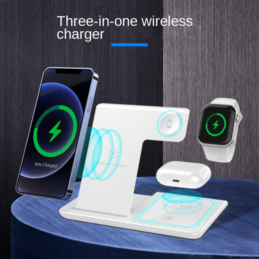 Складная станция беспроводной зарядки 3 в 1 15W XO WD05 for iPhone/iWatch/AirPods