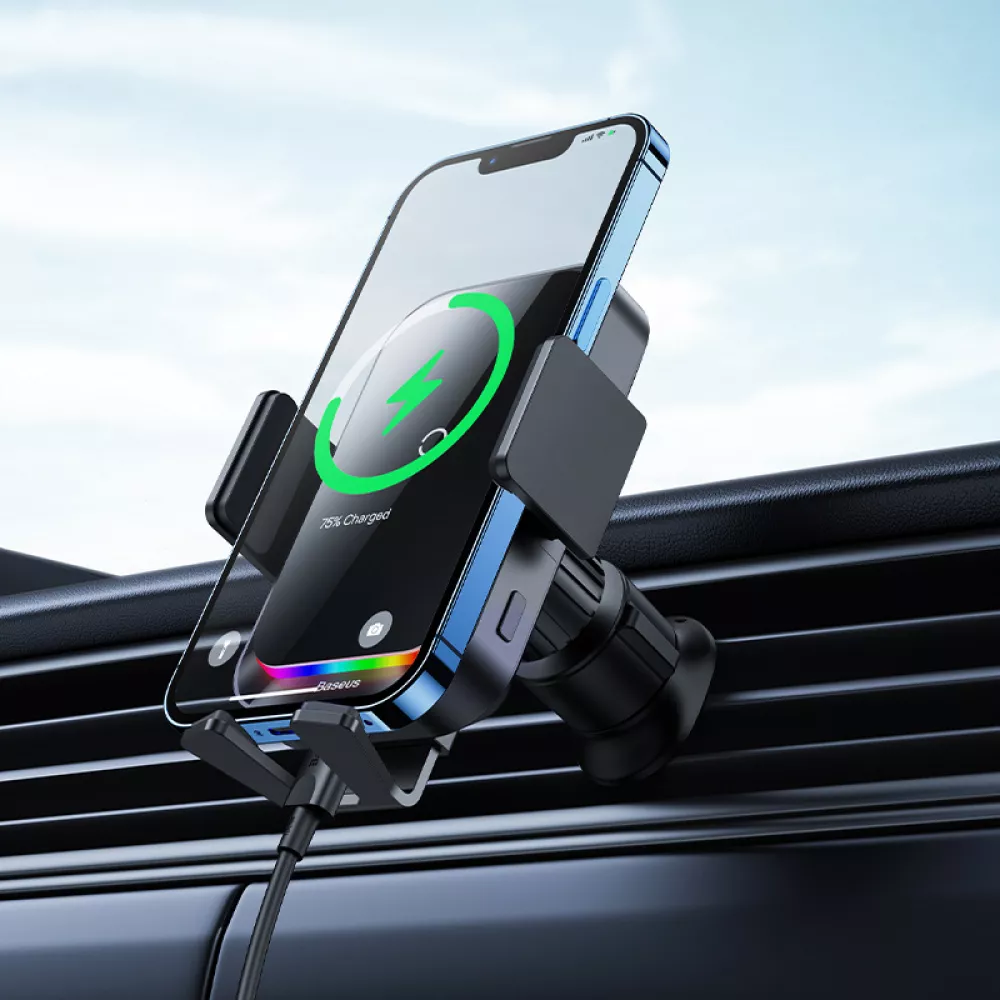 Автодержатель Baseus Halo Electric 15W
