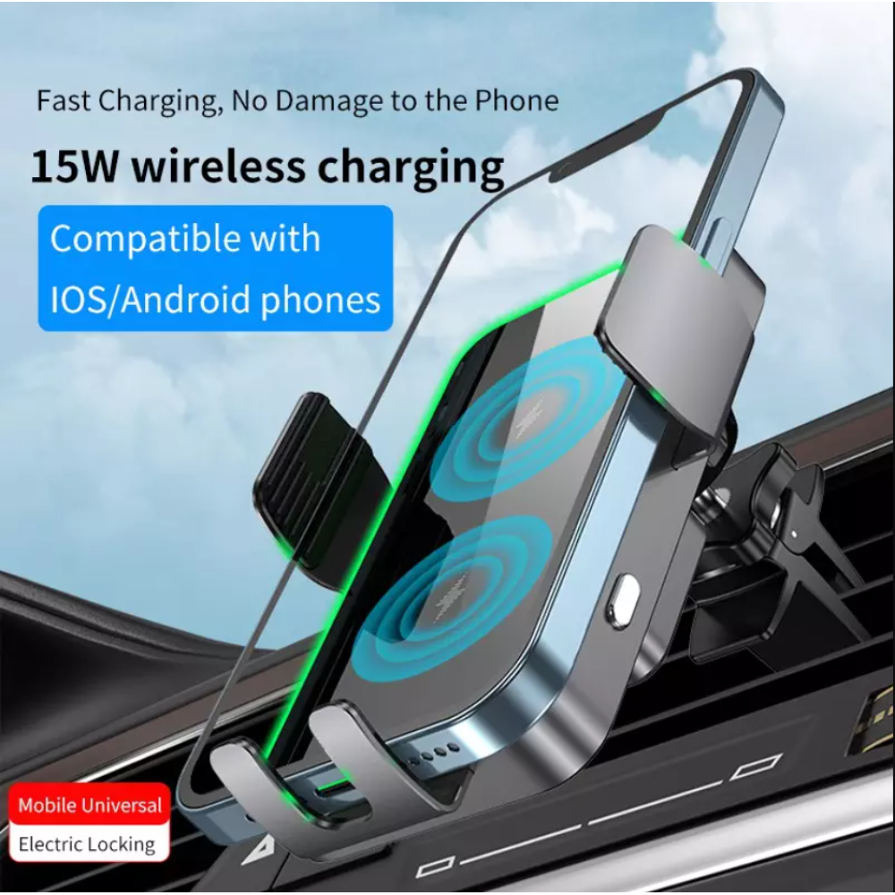Автодержатель с беспроводной зарядкой 15W X9 Dual Coil for Samsung Galaxy Z Flip