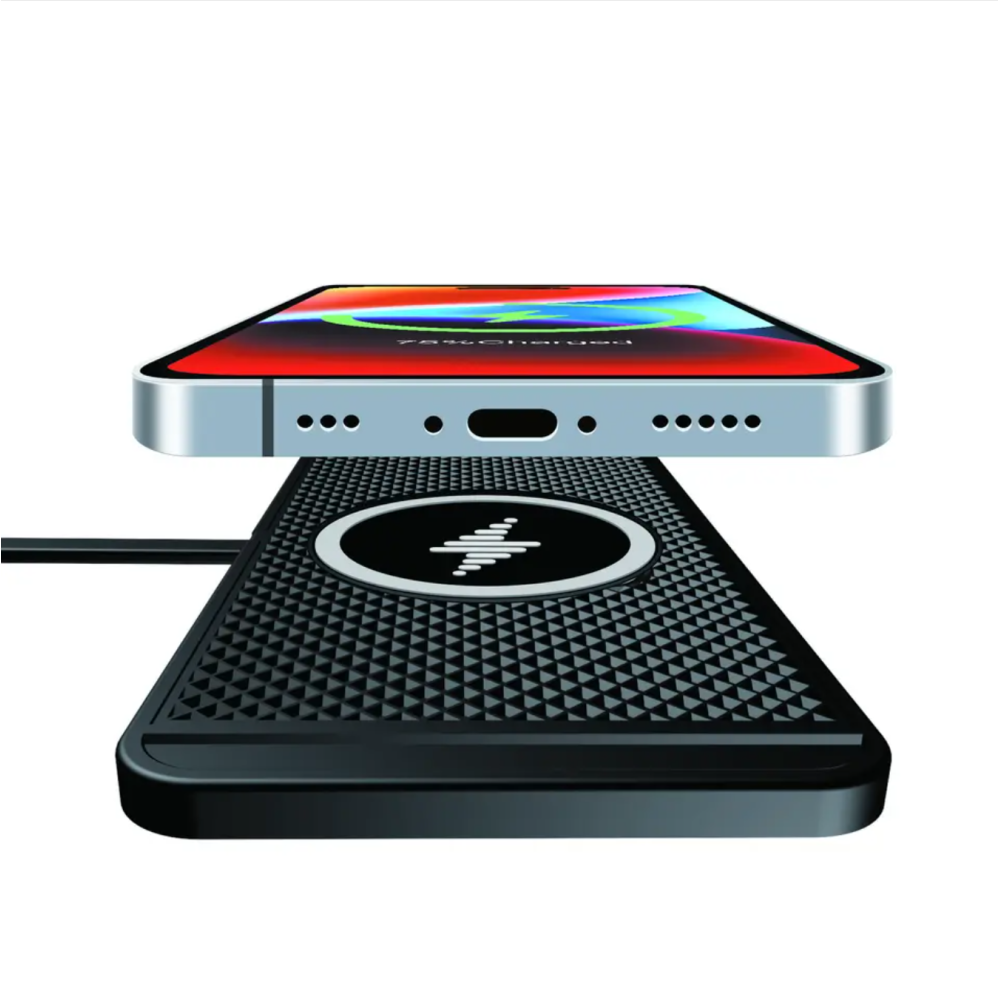Силиконовый коврик в авто с беспроводной зарядкой QINETIQ Car Wireless Pad A1 15W (New Design)