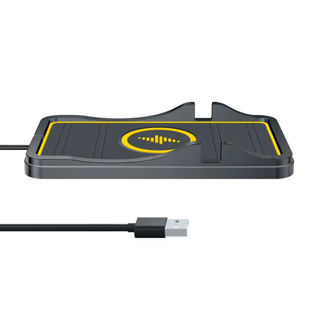 Силиконовый коврик в авто с беспроводной зарядкой QINETIQ Anti Slip C6 A7 15W (New Design)