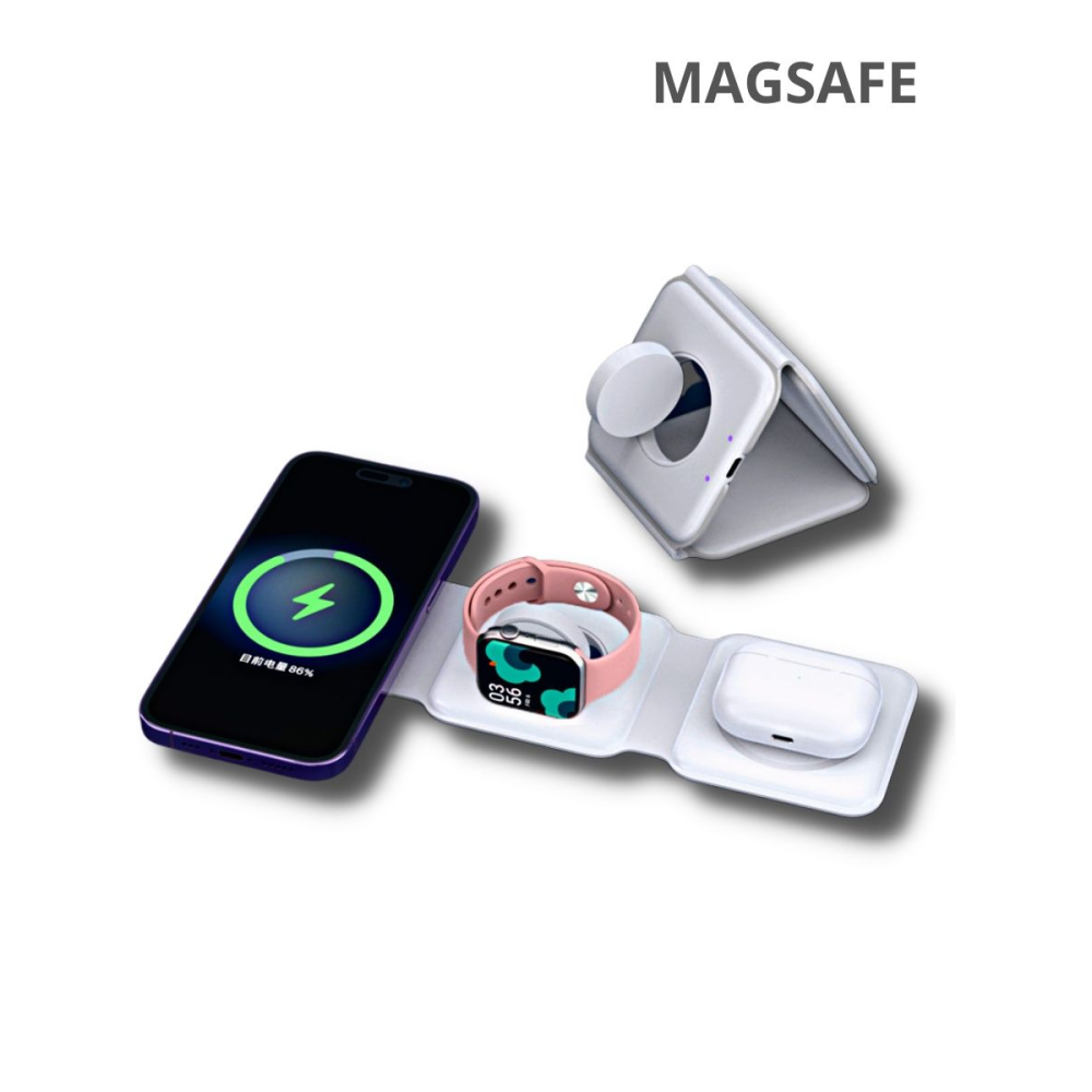 Магнитное беспроводное ЗУ 3 в 1 для iPhone 13/12/Apple Watch/AirPods for Magsafing Trio Charing dock