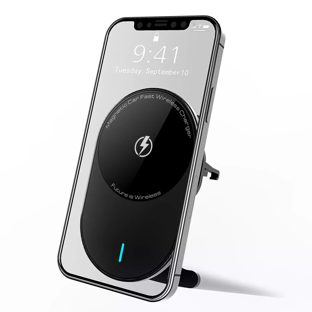 Магнитный автодержатель с беспроводной зарядкой 15 Вт Magnetic Car EP08 для Iphone 12/14 и Samsung