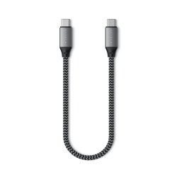 Кабель для синхронизации данных 25 см Satechi USB-C to USB-C Cable 100W Space Gray ST-TCC10M