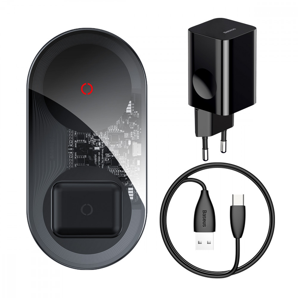 Беспроводное зарядное устройство Baseus Simple 2in1 Turbo Edition 24W
