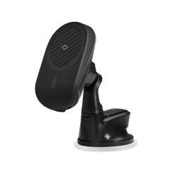 Магнитный автодержатель с беспроводной зарядкой 15 Вт Pitaka MagEZ Car Mount Pro Suction Cup Black (CMS4001Q)