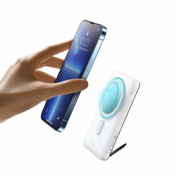 Зовнішній акумулятор Baseus Magnetic Bracket Wireless Fast Charge Power Bank 10000mAh 20W White