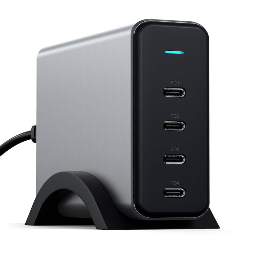 Сетевой адаптер для зарядки Satechi 165W USB-C 4-Port PD GaN Charger Space Gray (ST-UC165GM-EU)