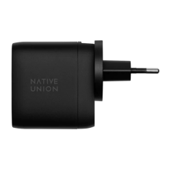 Зарядное сетевое устройство для электроники Native Union Fast GaN Charger PD 67W Dual USB-C Port Black