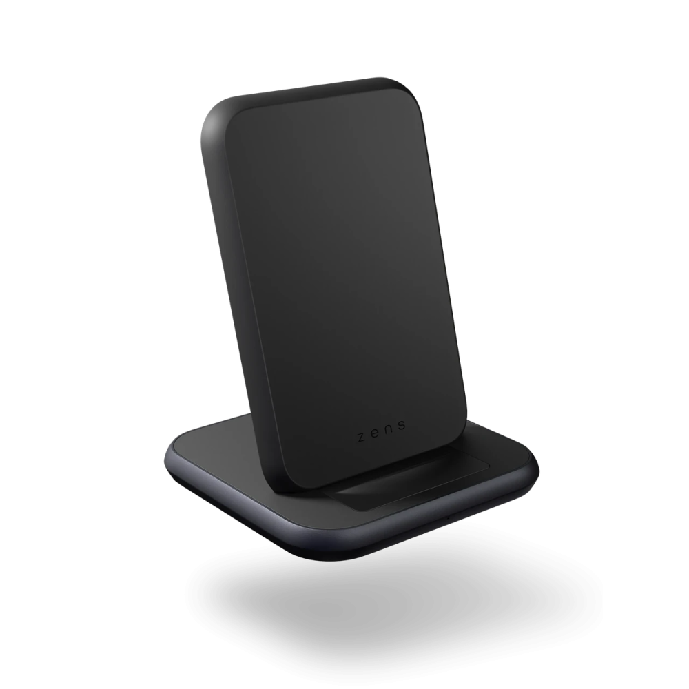 Беспроводная зарядная станция и подставка для смартфонов Apple Zens Stand Aluminium Charger Black 18W USB-C