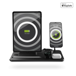 Магнитная беспроводная док-станция 4в1 для Apple iPhone/iWatch/AirPods/iPad Zens MagSafe
