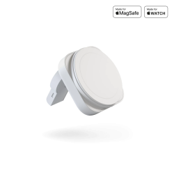 Беспроводная зарядная док-станция 2в1 для техники Apple iPhone/iWatch Zens White
