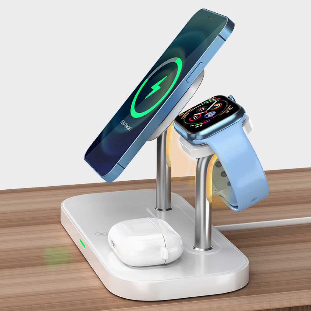Док станция 3 в 1 QINETIQ Magsafe QN-X1 26W для Apple iPhone 12/15, AirPods, iWatch