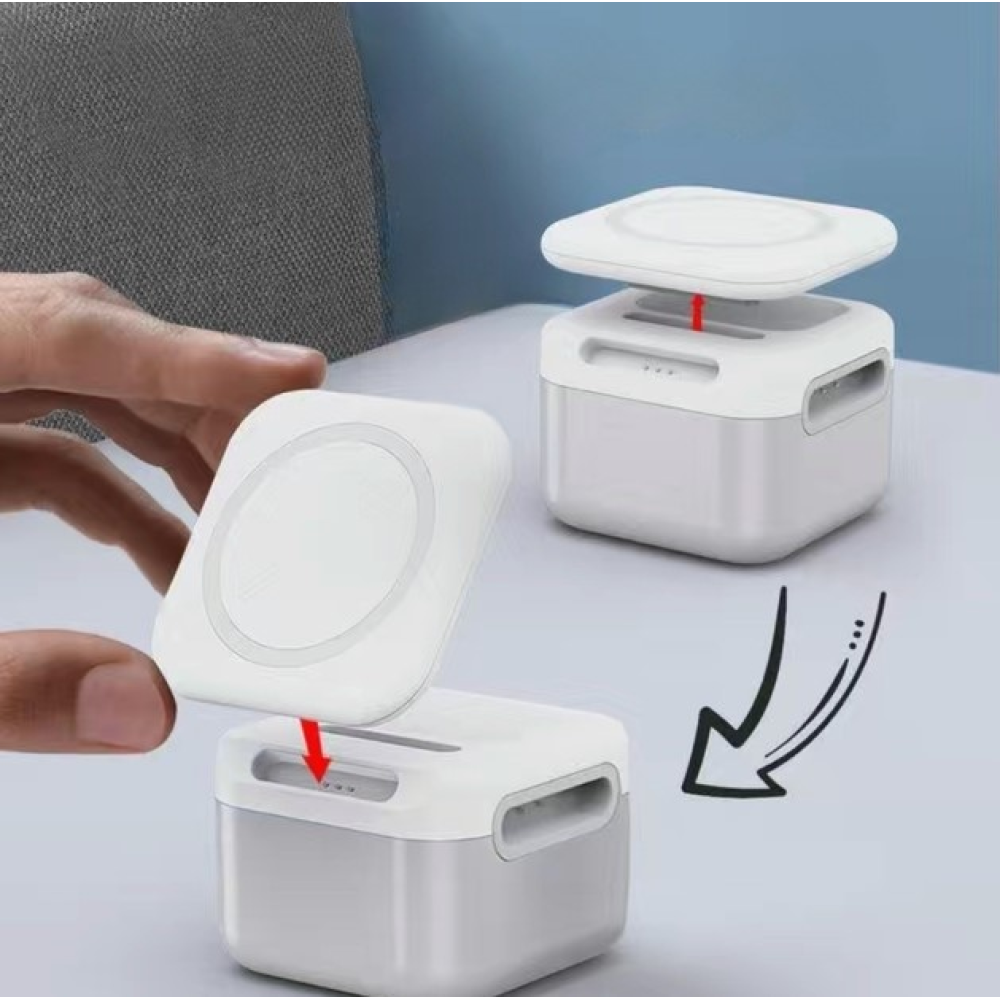 Беспроводная док-станция Куб 3 в 1 для Apple iPhone 12 и 15 AirPods iWatch QN-31 15W Magsafe QinetiQ