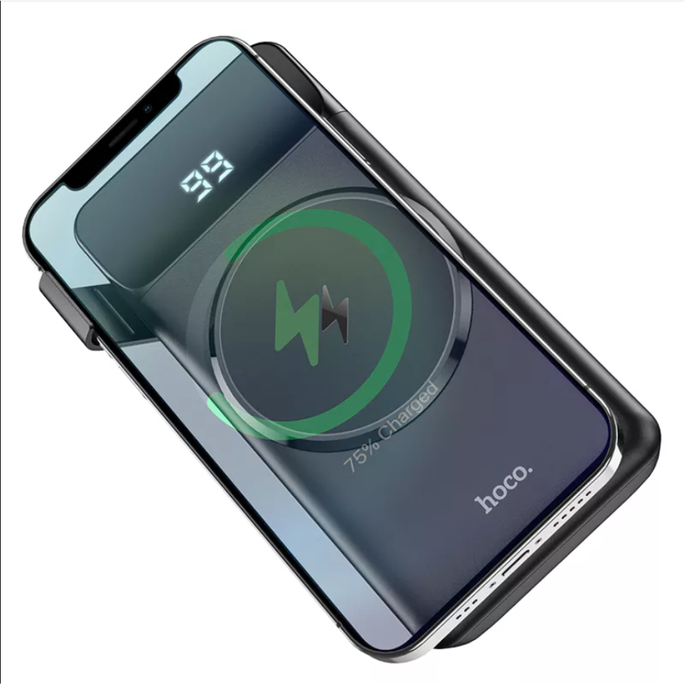 Повербанк Hoco J76 Bobby Magnetic 15W 10000 mAh 22.5W c беcпроводной зарядкой
