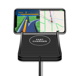 Силиконовый коврик с беспроводной зарядкой в авто QINETIQ Anti Slip C7B Qi 15W