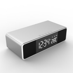 LED Часы с беспроводной зарядкой и Bluetooth-колонкой QINETIQ 2500