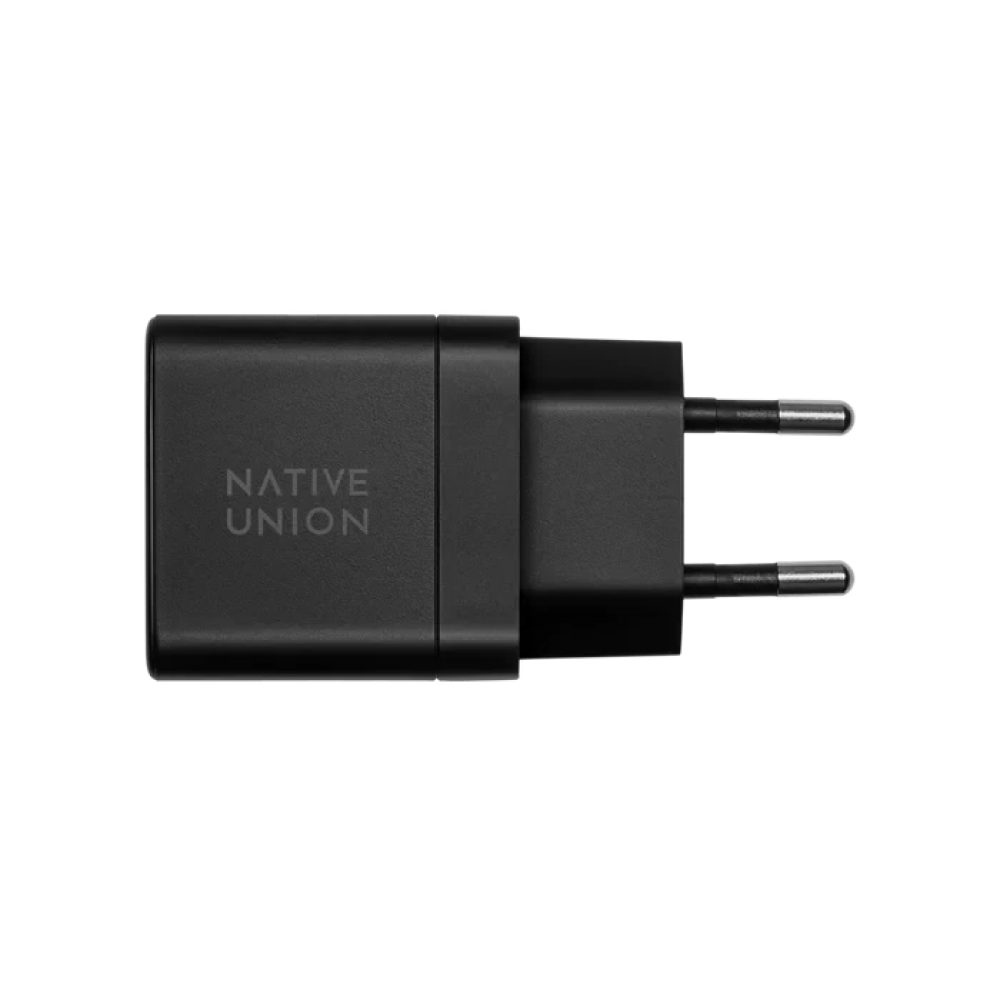 Сетевое зарядное устройство для телефона и другой техники Native Union Fast 35W Dual USB-C Port Black